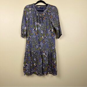 Gap Dress Floral Boho Midi Green S